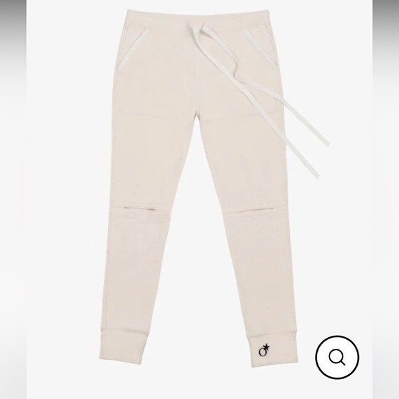 NWT Tate Jones WOMEN'S SLIT KNEE SWEAT Pepper White XS $195 MSRP - Picture 2 of 11